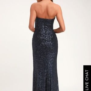 Blue sequin formal